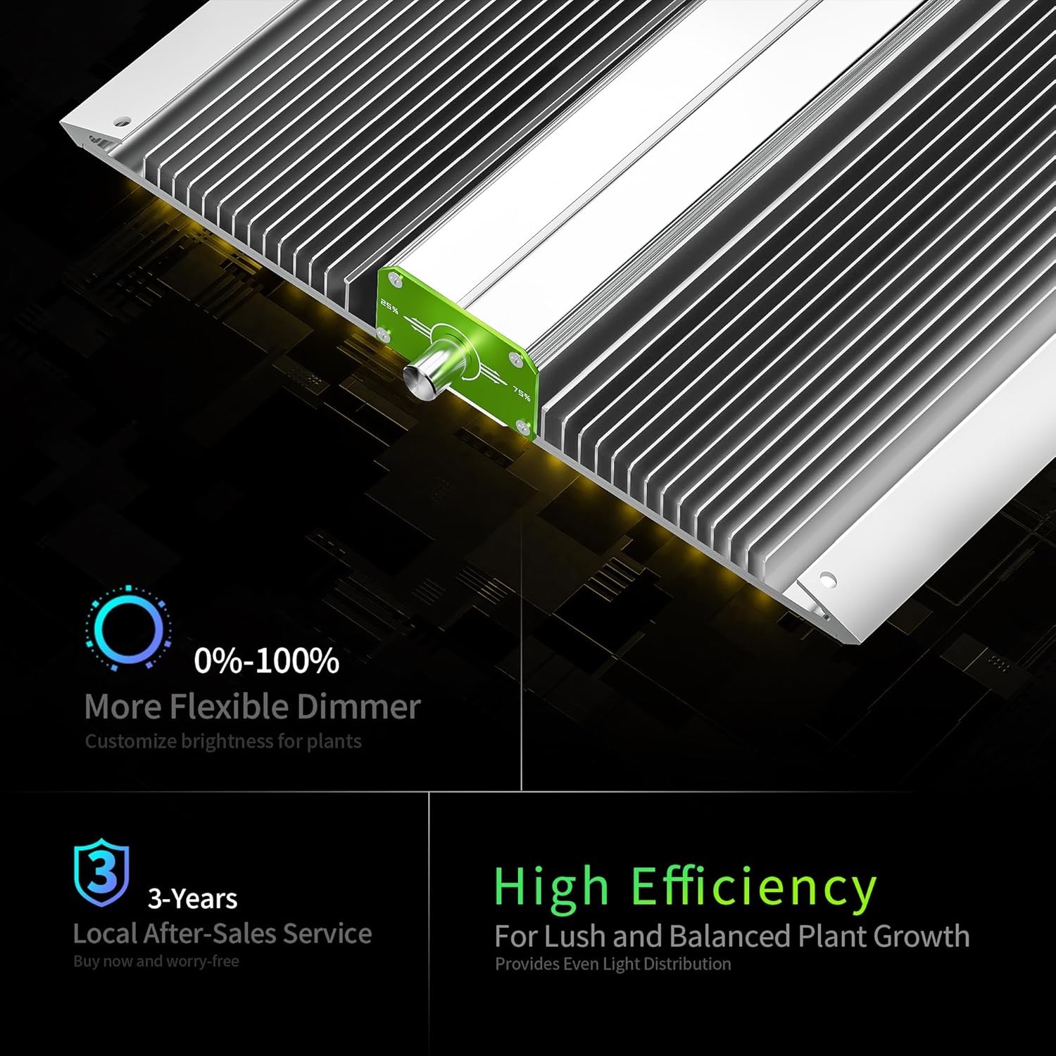 BESTVA BP4000 Dimmable LED Light, Full Spectrum Plant Lamp for Indoor Seed Starting, Seedlings, Vegetables & Household Plants