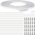 Jetec Curtain Tracks Ceiling Flexible Curtain Track Bendable Rail Curved Wall Mounted for Living Room Bedroom Divider Rod RV(10 Meter/ 32.8 Feet,White)