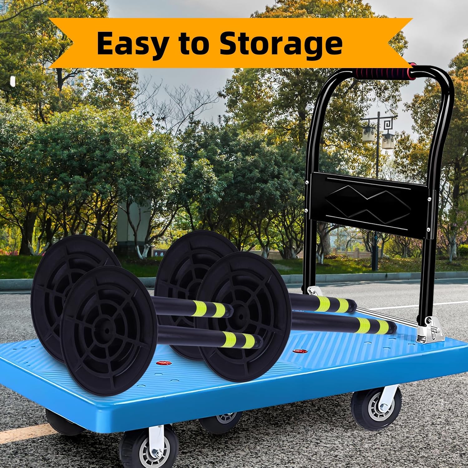 6 Pack 39 Inch Black Traffic Delineator Posts with 2 Green Reflective Stripes, Safety Posts Cones with 6.6 Feet Chains and 14 Inch Rubber Base for Road Safety,Parking Lot (Black)