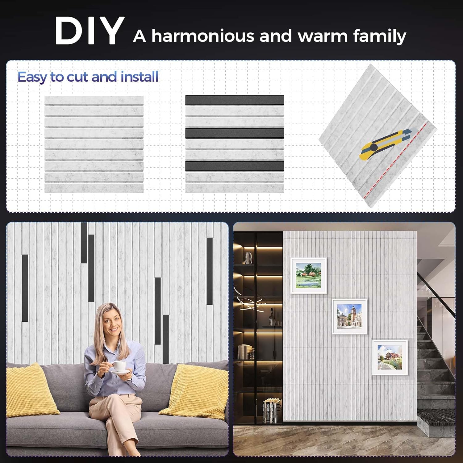12 Pack Large Soundproof Wall Panels, 15.7 x 15.7 x 0.47 in Sound Proof Foam Panels for Walls, 1.2lb/ft³ High Density, Thicker 0.47in, Acoustic Panels, Sound Dampening Panels Gray