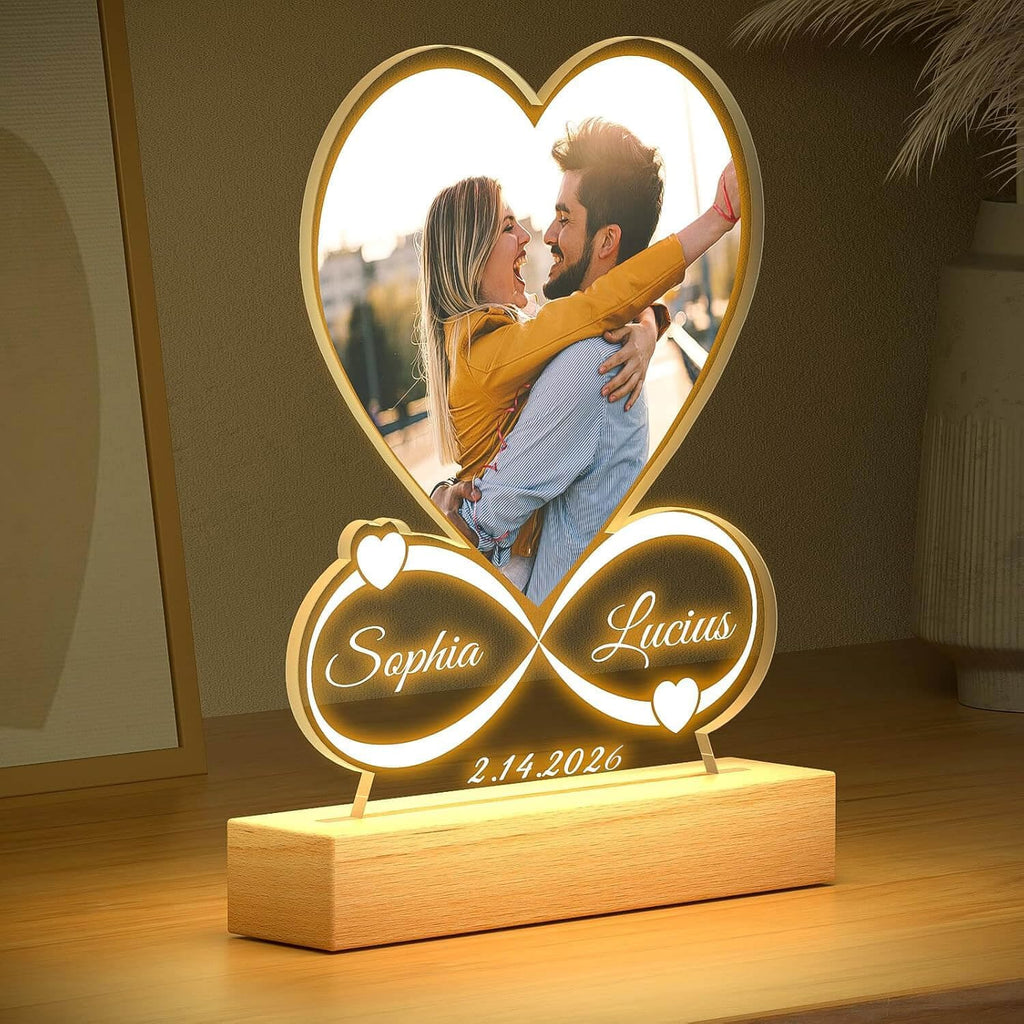 Custom Picture Frames, Personalized Photo Frame, Customized Picture Frames, Personalized Anniversary Valentines Day Gifts for Women Men Her Him Girlfriend Boyfriend Mom Dad Couple Baby Kid Family Pet