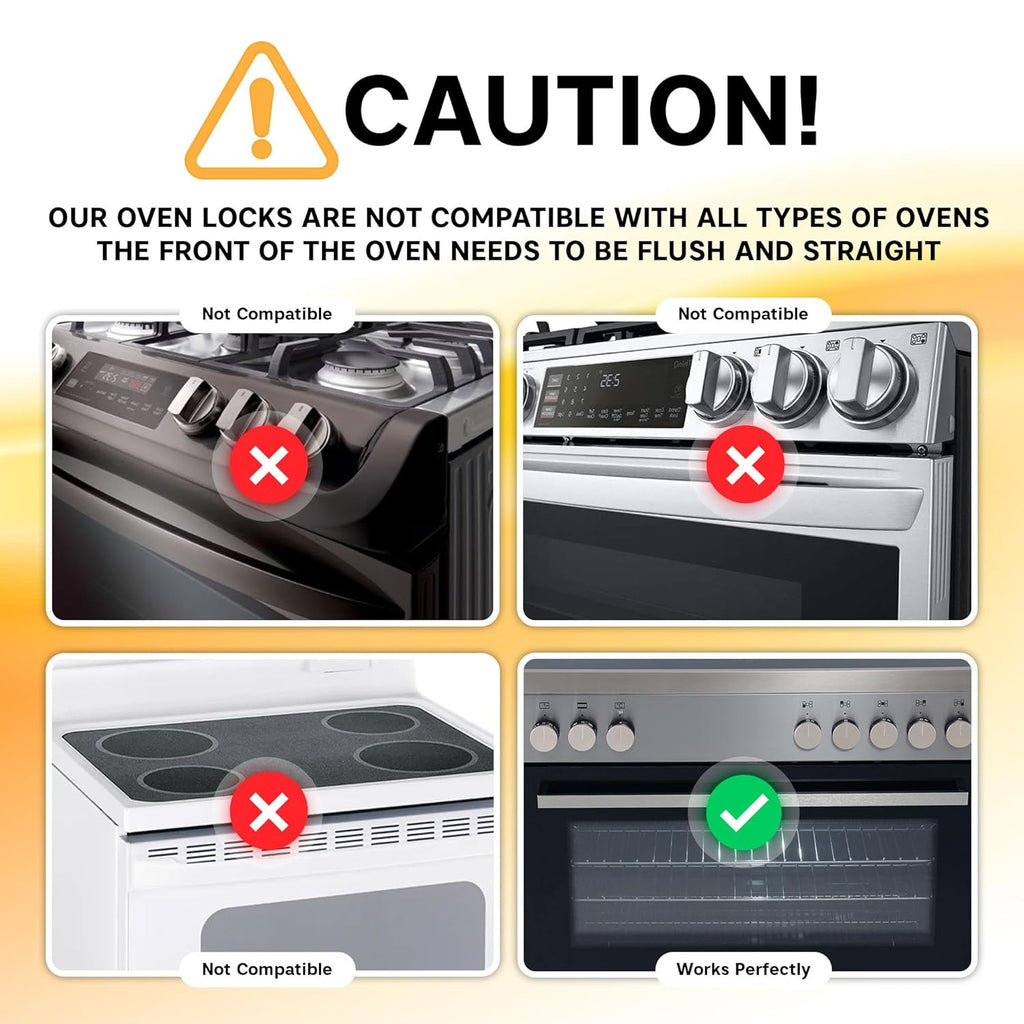 Oven Lock Child Safety – Award Winning Self-Adhesive Baby Proofing Oven Door Latch, Easy Install Heat-Resistant Safety Lock by BeeGo (White)