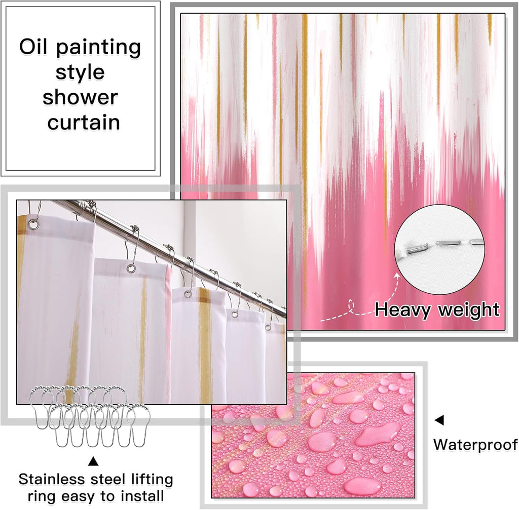 32PCS Bathroom Sets with Shower Curtain and Rugs-Grey Bathroom Accessories,Non Slip Bathroom Rugs Set with Toilet Lid Cover, Waterproof Shower Curtain, 3PC Soap Dispenser with Trash Can