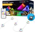 Enbrighten Vibe Eternity Permanent Outdoor Lights for House, 150ft, 108 RGBWIC LEDs, Close Spacing, 33lm, Color Changing, Christmas, Eave Lighting, Smart App, Works with Alexa, Google Home, 85102