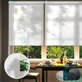 Yoolax Motorized Blinds with Remote, Light Filtering Smart Blinds Work with Alexa Google Home, Automatic Roller Shades for Indoor Windows Living Room, Custom Size (Jacquard White)