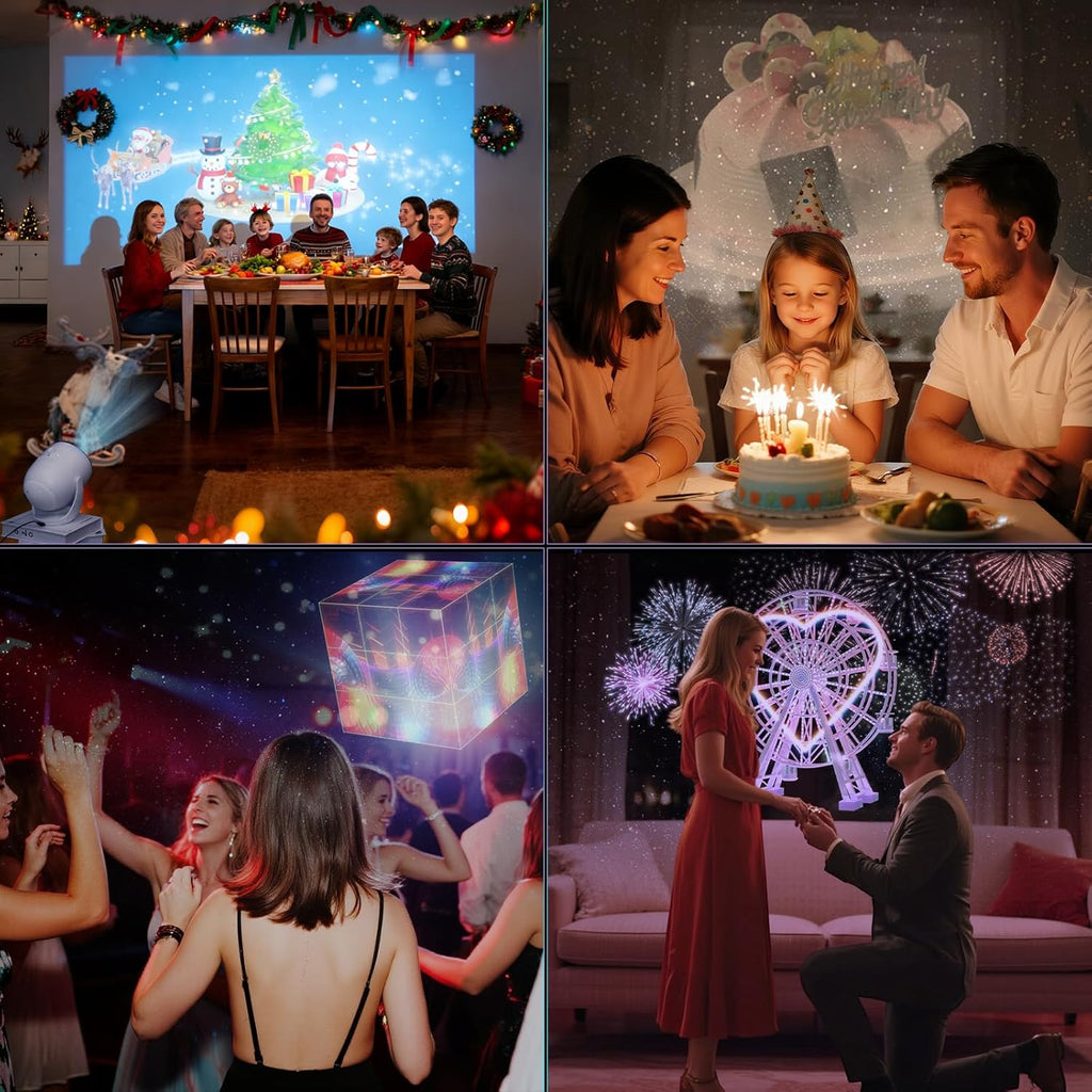 Star Projector, Star Light with Naked Eye 3D Technology 60+ Scene Modes, Bluetooth Speaker Night Light Projector for Home, Bedroom, Ceiling, Party, Gifts, Halloween, Christmas