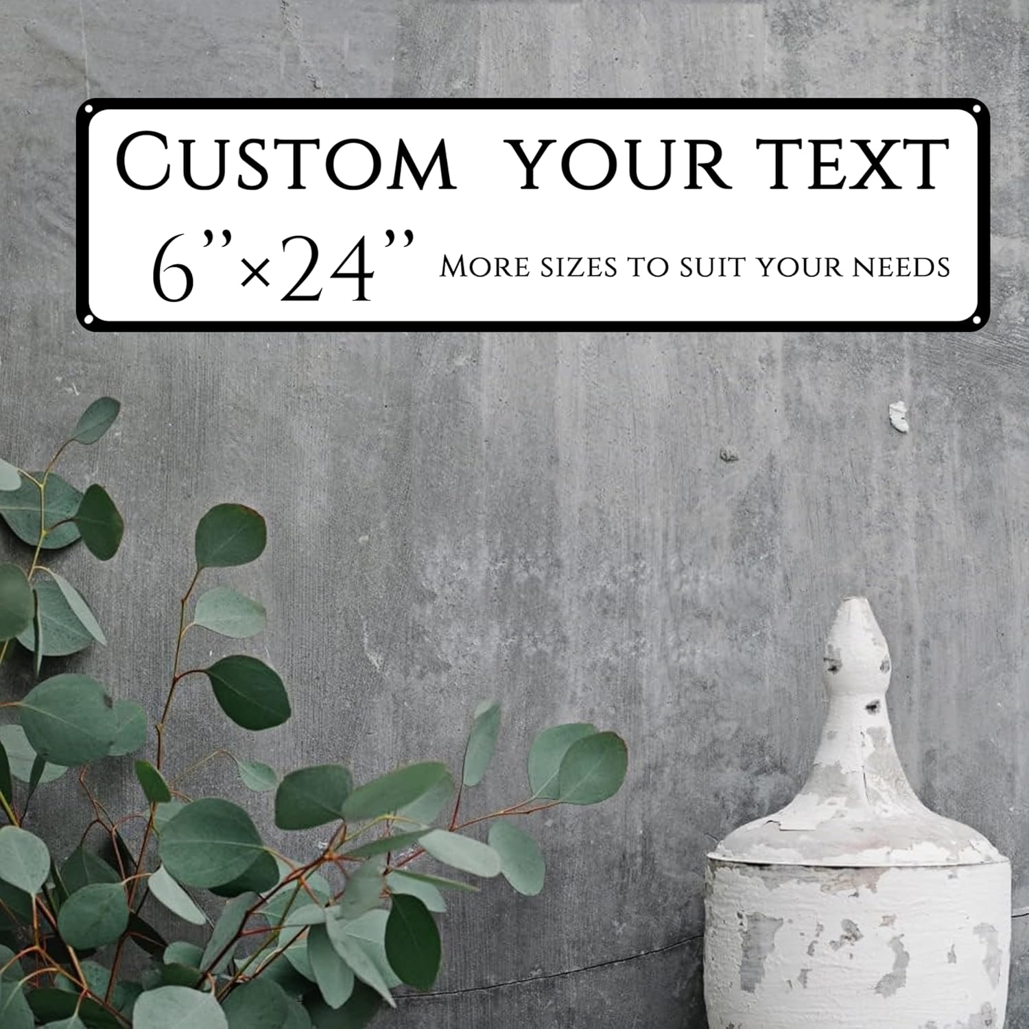 Custom Sign, custom street sign，Aluminum Weatherproof Metal Sign Multiple Sizes, Reflective double-sided, Business, Workplace, office, Home, Delivery Signs(6 * 24 Inch)
