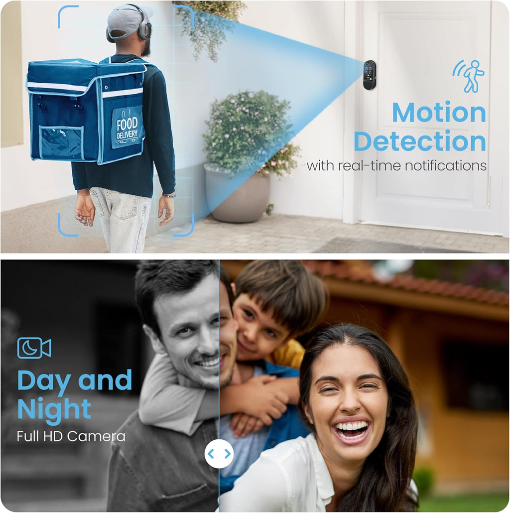 Lockly Vision Elite Video Smart Lock with Camera, Smart Wi-Fi Deadbolt for Front Door, PIN Genie® Keypad, Fingerprint Door Lock, Motion Sensor, App Remote Control, 2-Way Audio Doorbell, No Monthly Fee