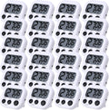 Leumoi 24 Pcs Digital Kitchen Timers Magnetic Back Timers Bulk Large Screen Loud Alarm On/Off Switch Minute Second Count up Countdown Memory Setting for Cooking Classroom Exercise (White and Black)