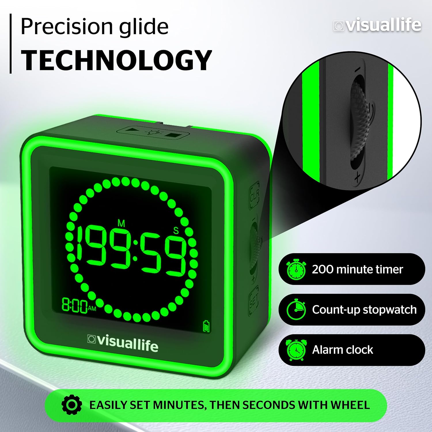 Visual Timer for Kids, Adults, ADHD, Autism & Dyslexia - New Timed Color Cues Anchor Focus, Track Progress & Guide Transitions - For Home, Teacher Classrooms, Homeschool, Business & Groups