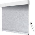 Smart Motorized Blinds – 100% Blackout Roller Shades with Remote, Alexa/Google Home/Siri Control, Matter Compatible, Wireless Rechargeable Battery, Custom Sizes for Windows & Sliding Doors