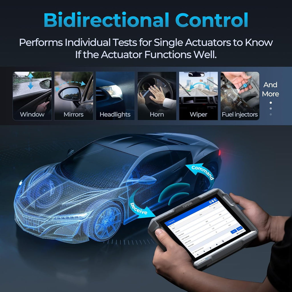 TOPDON Bidirectional Scan Tool, 2025 New ArtiDiag900 Lite Automotive Diagnostic Tool for Full System, Scanner for Car with Active Test, 8 Reset, Wireless OBD2 Scanner Diagnostic Tool for All Vehicles