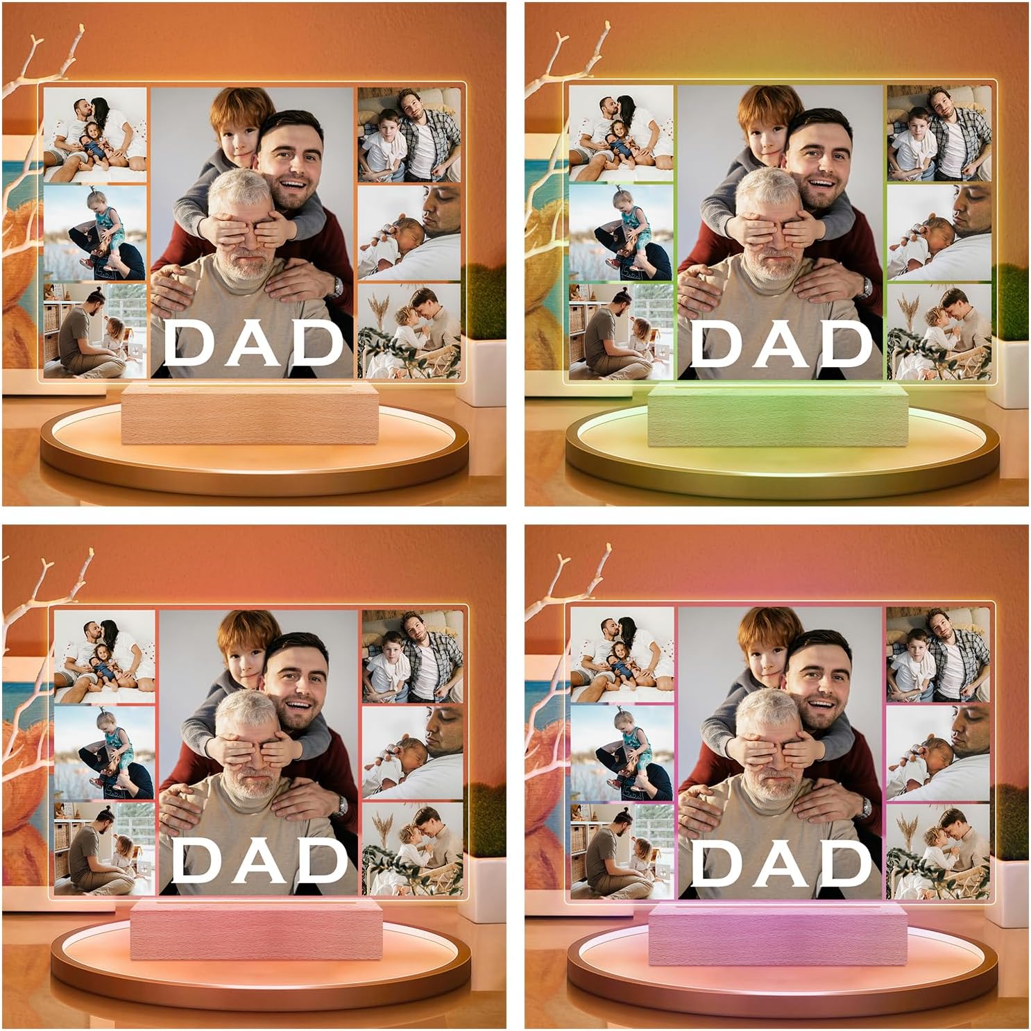 Custom Picture Frame with Photo, Customized Picture Frames, Personalized Photo Frame, Personalized Valentines Day Gifts for Dad Baby Kid Family