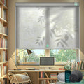 Yoolax Motorized Blinds with Remote, Light Filtering Smart Blinds Compatible with Alexa Google Home, Automatic Roller Shades for Indoor Windows Living Room, Custom Size (Linen Warm White)