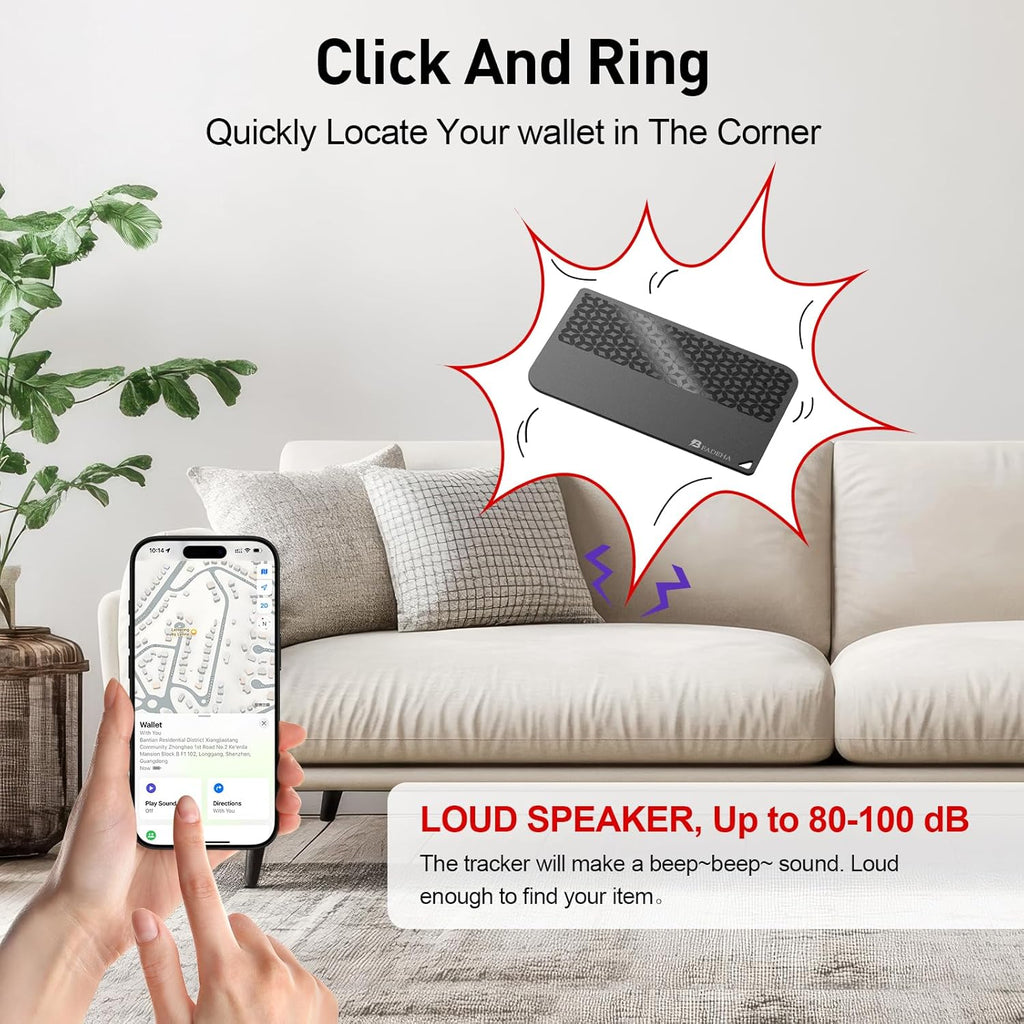 2025 [Apple MFi Certified] (iOS Only) Bluetooth Tracker Smart Card for Apple Find My iPhone Wallet GPS Tracker, 5-10 Years Staying Power, Keys Finder and Item Locator for Keys, Bags, Passport