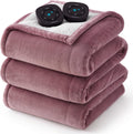 Bedsure Electric Blanket King Size - Dual Control Heated Blanket King Size, Fast Heating with 10 Time Settings & 10 Heat Settings, Warm Gifts for Women Grandma (100x90 inches, Pink)
