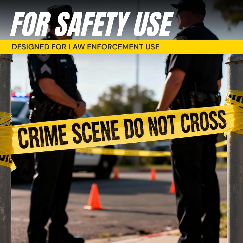 Crime Scene Do Not Cross Tape 6 Pack 3 inch x 1000 feet, Bright Yellow with a Bold Black Print for High Visibility • Tear Resistant Design