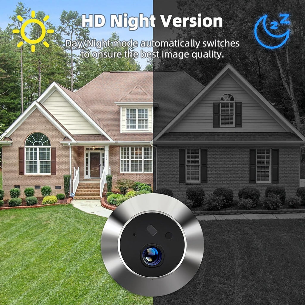 Zunate Door Peephole Camera, 4.3 inch LCD Screen 120 Wide Angle Visual Doorbell Digital Door Viewer, Door Peephole Viewer Video Doorbell 1080P Camera with PIR Motion Detection