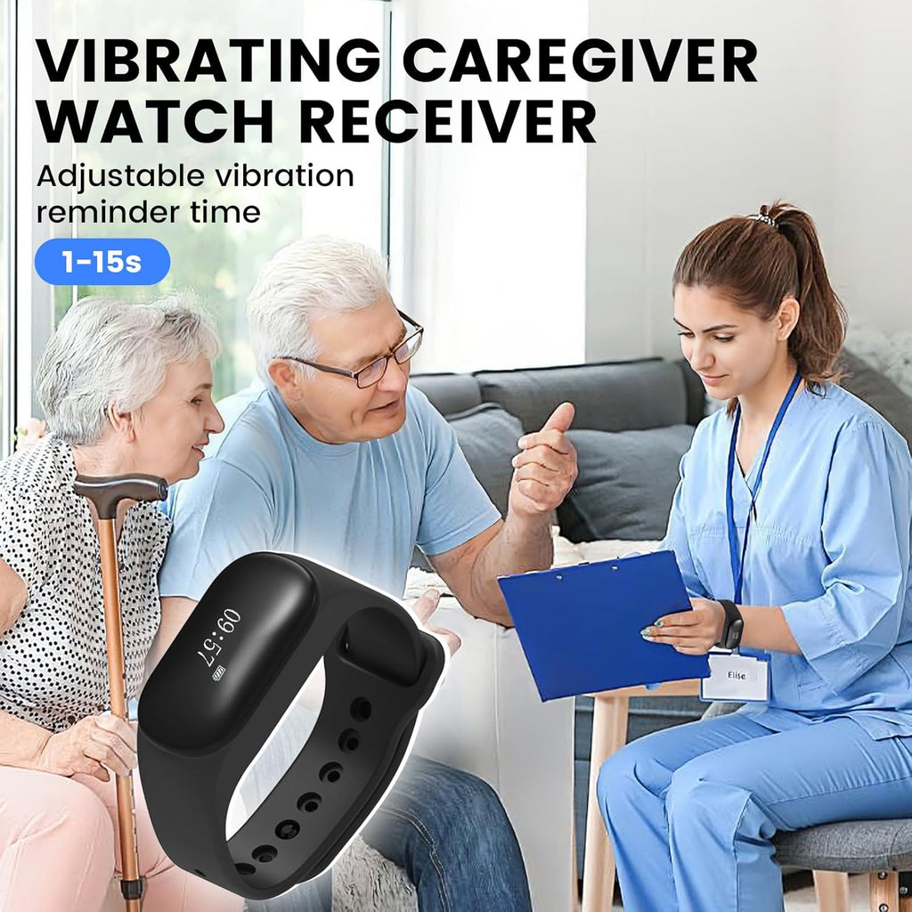 Nurse Call System with 10 Alert Emergency Call Buttons,2 Wrist Watch Receivers and 1 Display Receiver Wireless Caregiver Pager Calling System,1000ft, for Medical Clinic Nurses Station Home Hospital