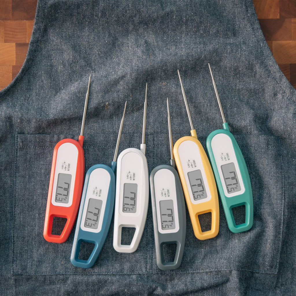 Lavatools Javelin® Ultra-Fast 3-Second Digital Instant Read Meat Thermometer for Grill and Cooking, 2.75" Probe, Compact Foldable Design, Large Display, IP65 Water Resistant, NSF Certified – Wasabi