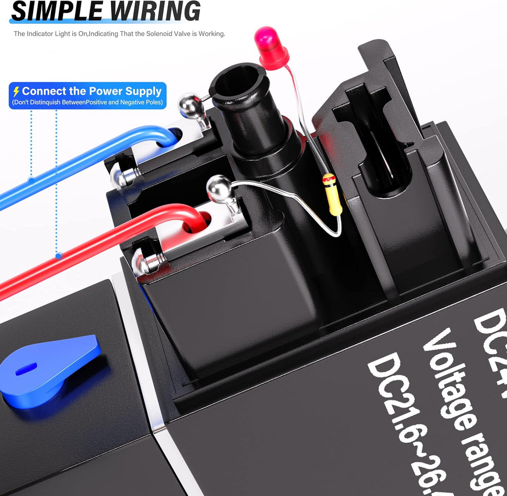 TAILONZ PNEUMATIC 1/4"NPT Solenoid Valve 4V210-08 DC24V Single Coil Pilot-Operated Electric 2 Position 5 Way Connection Type Junction Box