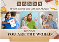XIAODAXIA Father's Day Gifts Personalized Metal photo prints Customized photo gifts for Dad - Custom Picture Prints with Bamboo base Tabletop Art Home Decor - Gift Wrapping Available