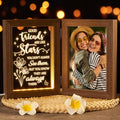 Christmas Gifts for Friends Best Friend Birthday Gifts for Women - Best Friend Picture Frame with Night Light, Unique Friendship Gift for Women Friends Female Men Girls Long Distance Relationship Gift