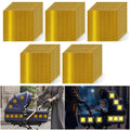 Non Fading Yellow Reflective Stickers 4 inch X 4 inch, Outdoor Waterproof High Visibility Warning Safety Adhesive Reflector Tape (50 Pcs)