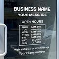 Business Hours Sign for Window – Two Title Lines (Two Line-Portrait)