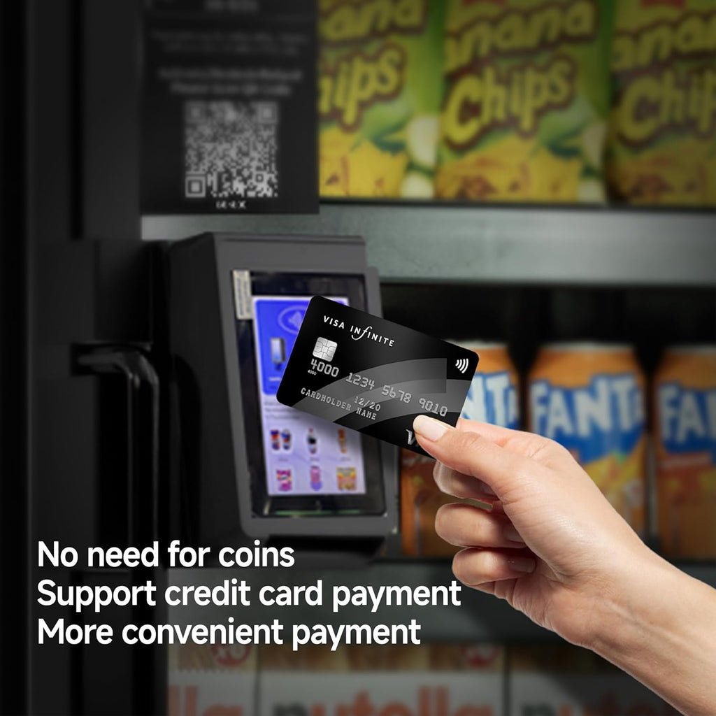 HAHA Smart AI Vending Machine with Card Reader, Combo Snack & Drink Machine, 6-Layer 252 Cans Capacity Refrigerated AI Visual Recognition & App Management US360CT (Black, AI mini)