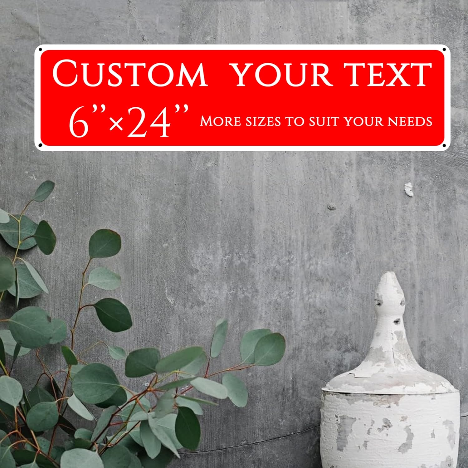 custom street sign,Create Your Own Sign,reflective,double-sided,Aluminum Weatherproof Metal Sign Multiple Sizes, Customize for Office, Business, Workplace, office, Home, Delivery Signs(6 * 24 Inch)