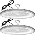 2 Pack 600W UFO Led High Bay Light,120VAC,5000K Daylight Commercial Bay Lighting,IP66 Waterproof,85050LM,2550W MH/HPS with Plug Area Lighting for Warehouse/Shop/Workshop/Barn/Gym/Factory