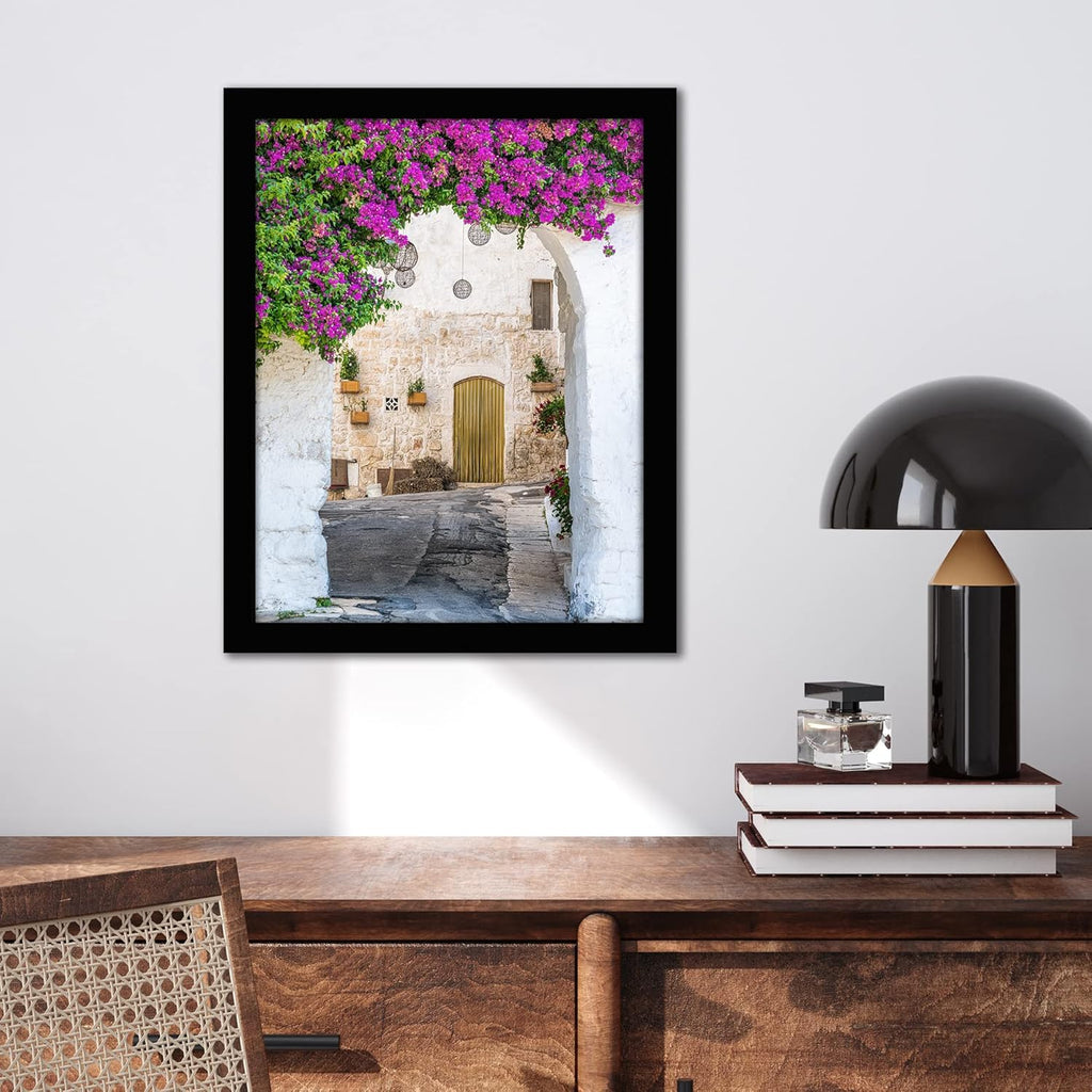 Americanflat 10x13 Picture Frame with Shatter-Resistant Glass - Signature Collection - Gallery-Style Frames Made of Engineered Wood - Photo Frame for Wall Display - Black