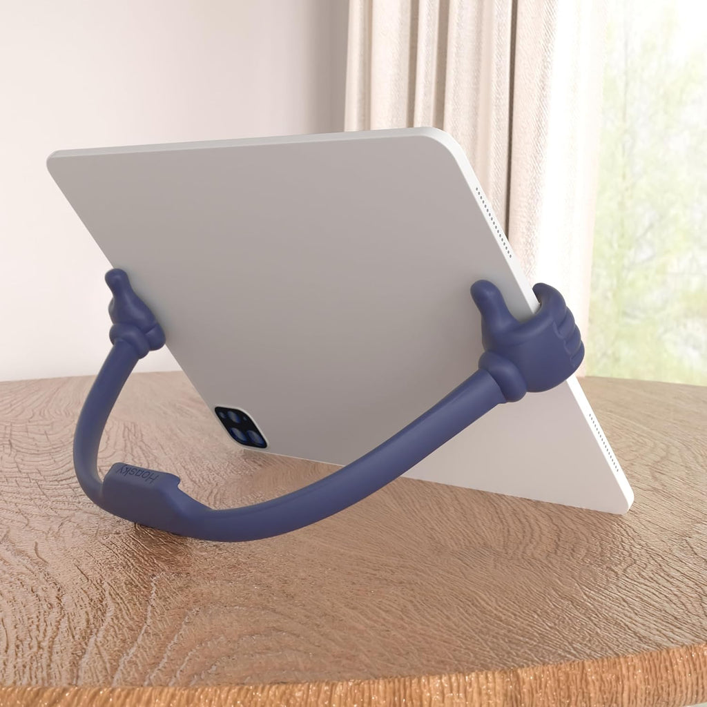 Honsky Adjustable Tablet Stand, Portable Phone Holder for Desk Bed - Multi-Angle Drawing Stand Compatible with All Tablets (Blue Deep & Purple)