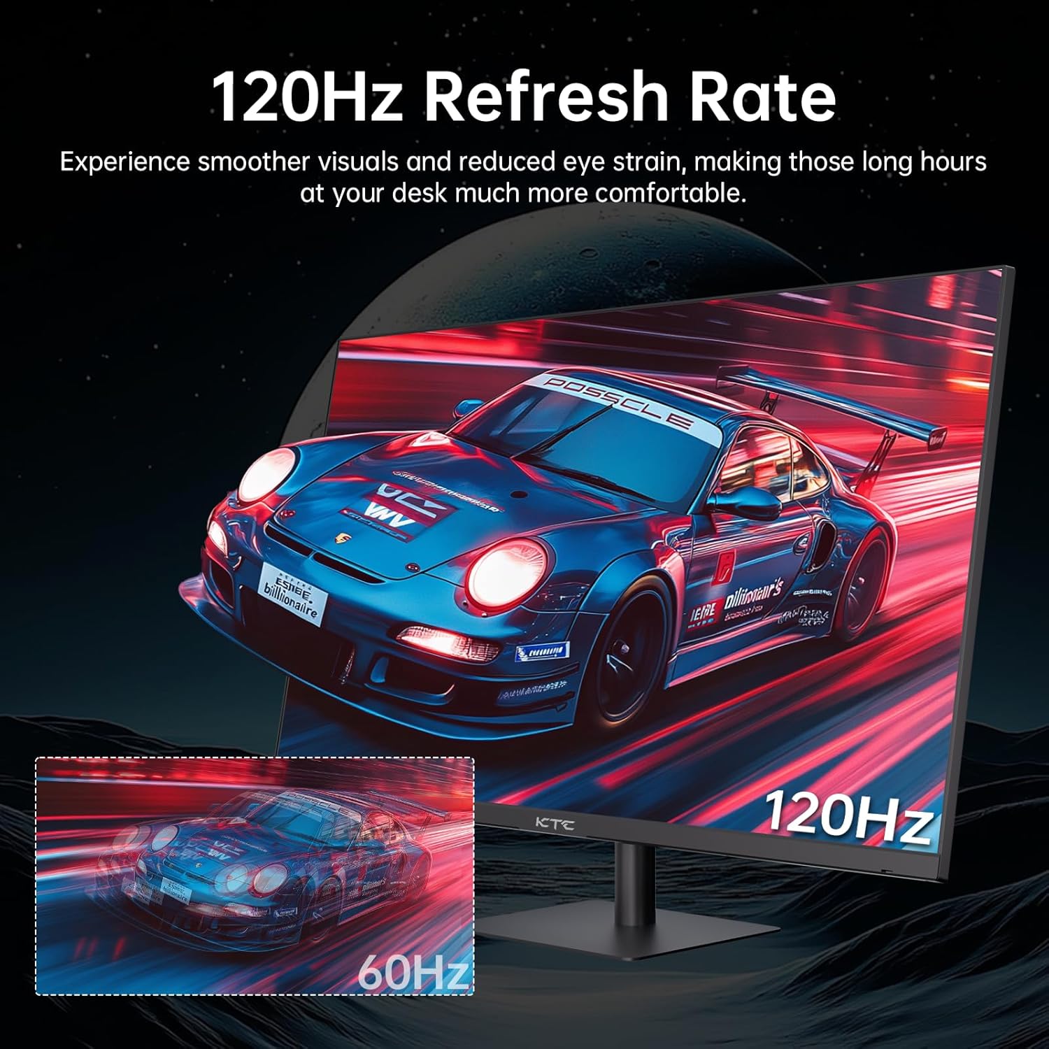 KTC 32 Inch 2K 120Hz Computer Monitor, IPS QHD 2560 x 1440p Monitor with Ultra-Thin Bezels, HDR10, Adaptive Sync, HDMI/Display Ports, Tilt Adjustable, Eyecare, Ideal for Office and Casual Gaming