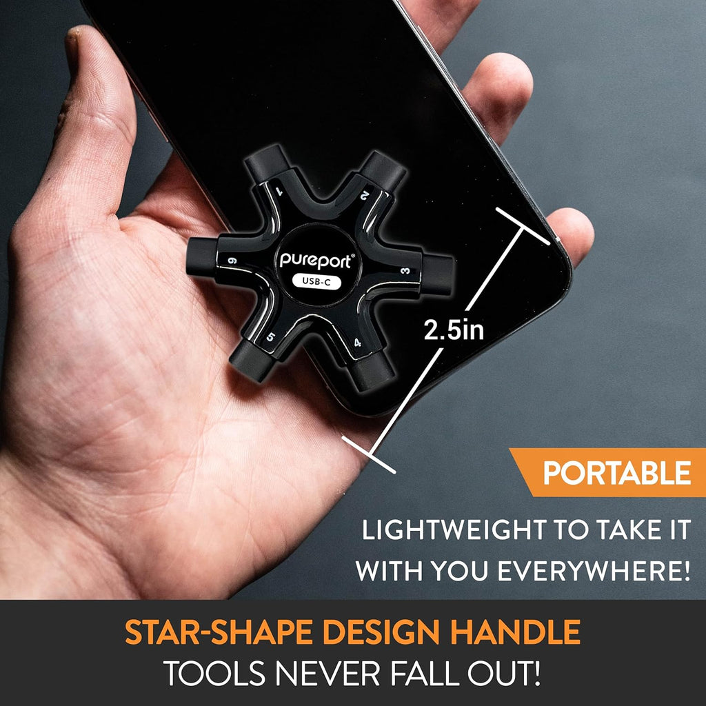 USB-C Multi-Tool Phone Cleaning Kit | Clean Repair & Restore Cell Phone Tablet & Laptop USB C Ports & Cables | Fix Unreliable & Bad Connections | Extend The Life of Your Tech Devices (Black)
