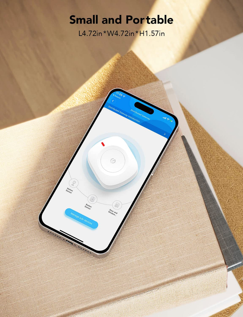 GoveeLife Wireless Mini Smart Button Sensor, Group Control Multiple Devices, Versatile Control Button, Battery Powered, Supports Most GoveeLife Smart Products(Can't be used independently)