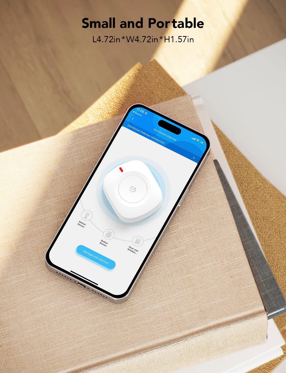 GoveeLife Wireless Mini Smart Button Sensor, Group Control Multiple Devices, Versatile Control Button, Battery Powered, Supports Most GoveeLife Smart Products(Can't be used independently)