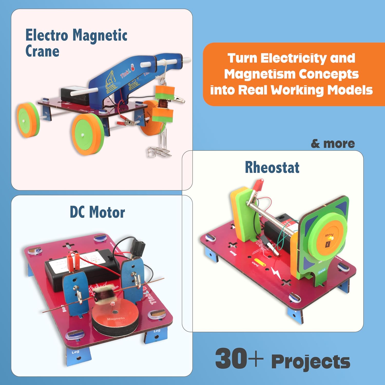 Butterfly EduFields 30in1 STEM Kits for Kids Age 8-10-12 | STEM Toys for Ages 8-13 | Electricity & Magnetism | Science Project Kit for Boys & Girls Aged 8-10-12-14 | Best Educational Birthday Gift