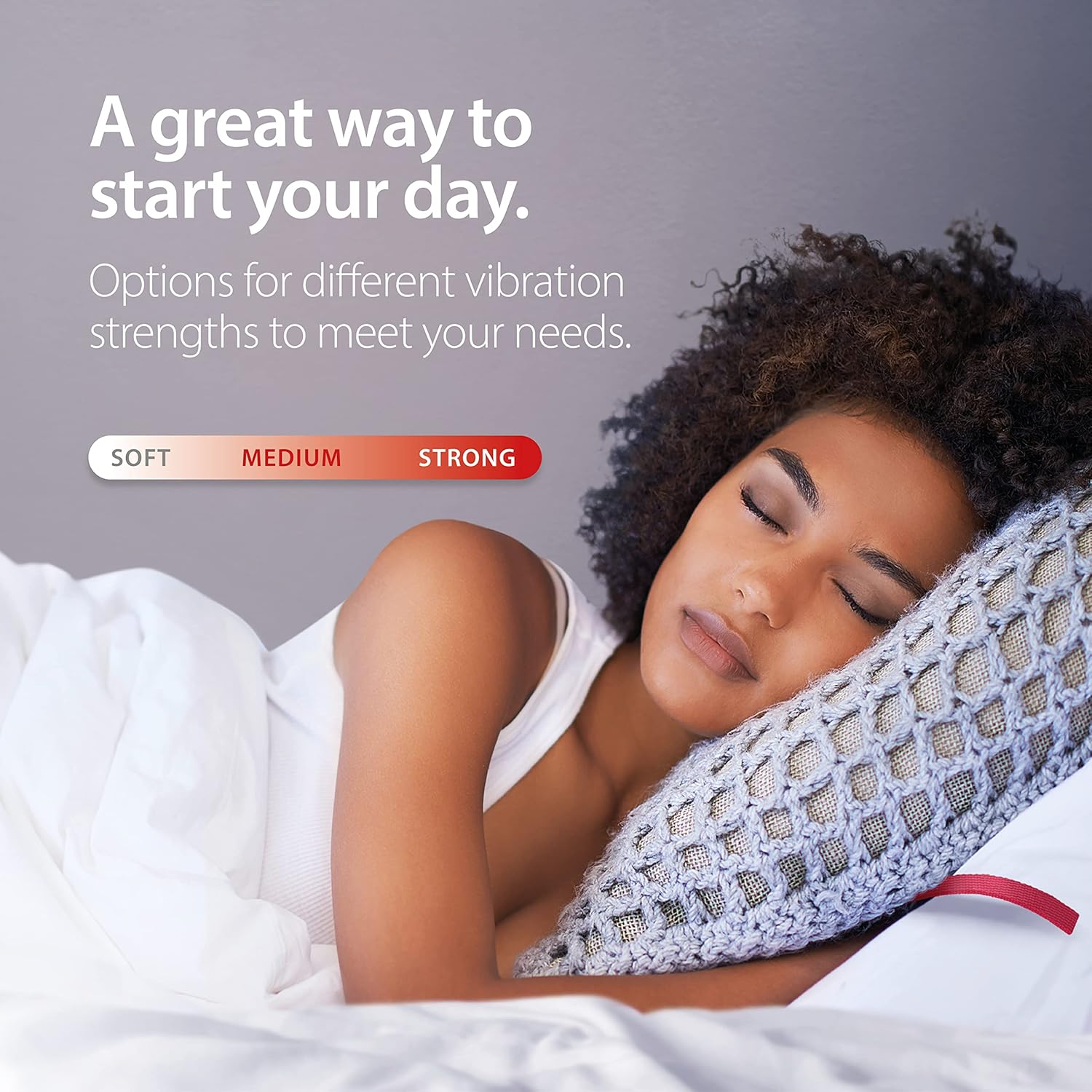Bellman & Symfon Vibio Bluetooth Bed Shaker – Silent Vibrating Travel Alarm Clocks for Heavy Sleepers – Portable Rechargeable Clock with Multiple Alarms, Call and Message Alerts Easy to Pack for Trips