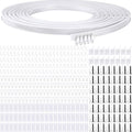 Jetec Curtain Tracks Ceiling Flexible Curtain Track Bendable Rail Curved Wall Mounted for Living Room Bedroom Divider Rod RV(20 Meter/ 65.6 Feet,White)
