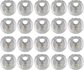 20-Pack Discus Padlocks Keyed Alike, 2-3/4 inch Wide, Stainless Steel 304 Round Lock, Waterproof and Rustproof Storage Lock with Brass Keys, Ideal for Storage Unit Gate, Outdoor, Shed, Fence