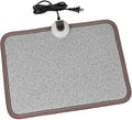 Electric Heated Floor Mats - AC 110V Foot Heater, Heated Foot Warmer Mat Under Desk for Office and Home (Gray)