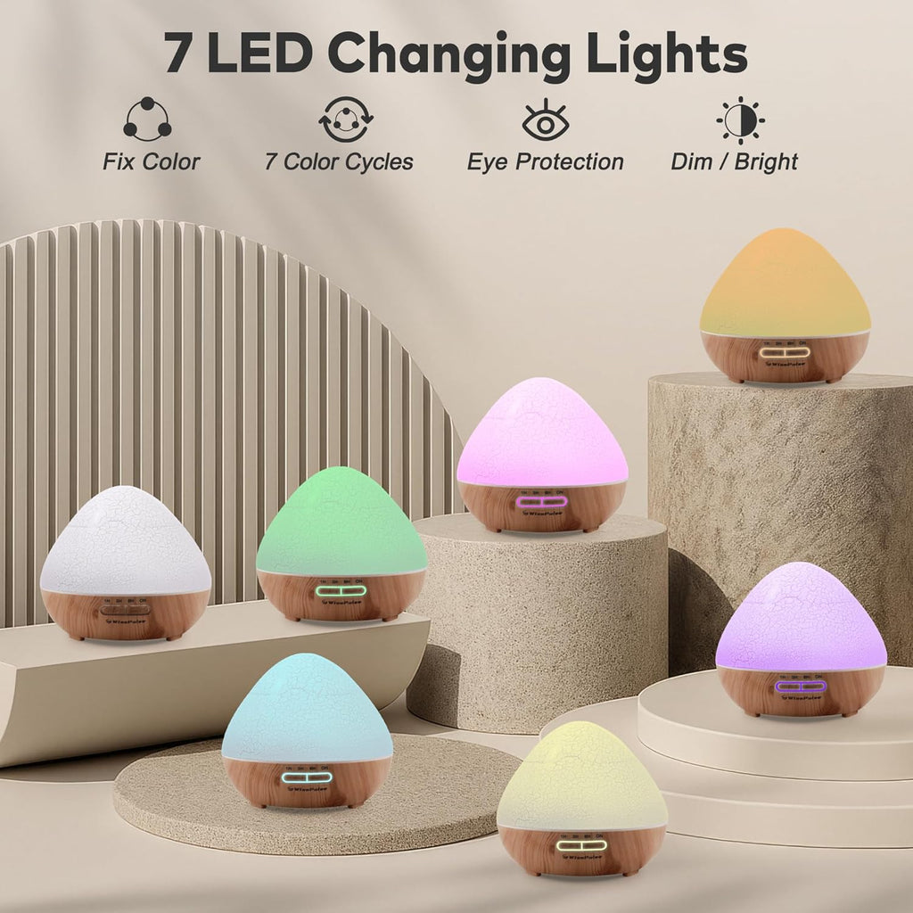 Essential Oil Diffuser for Home: 500ml Oil Diffuser 7 Colors Light Aroma Diffuser with Remote Control for Home, Office, Bedroom, Child’s Room