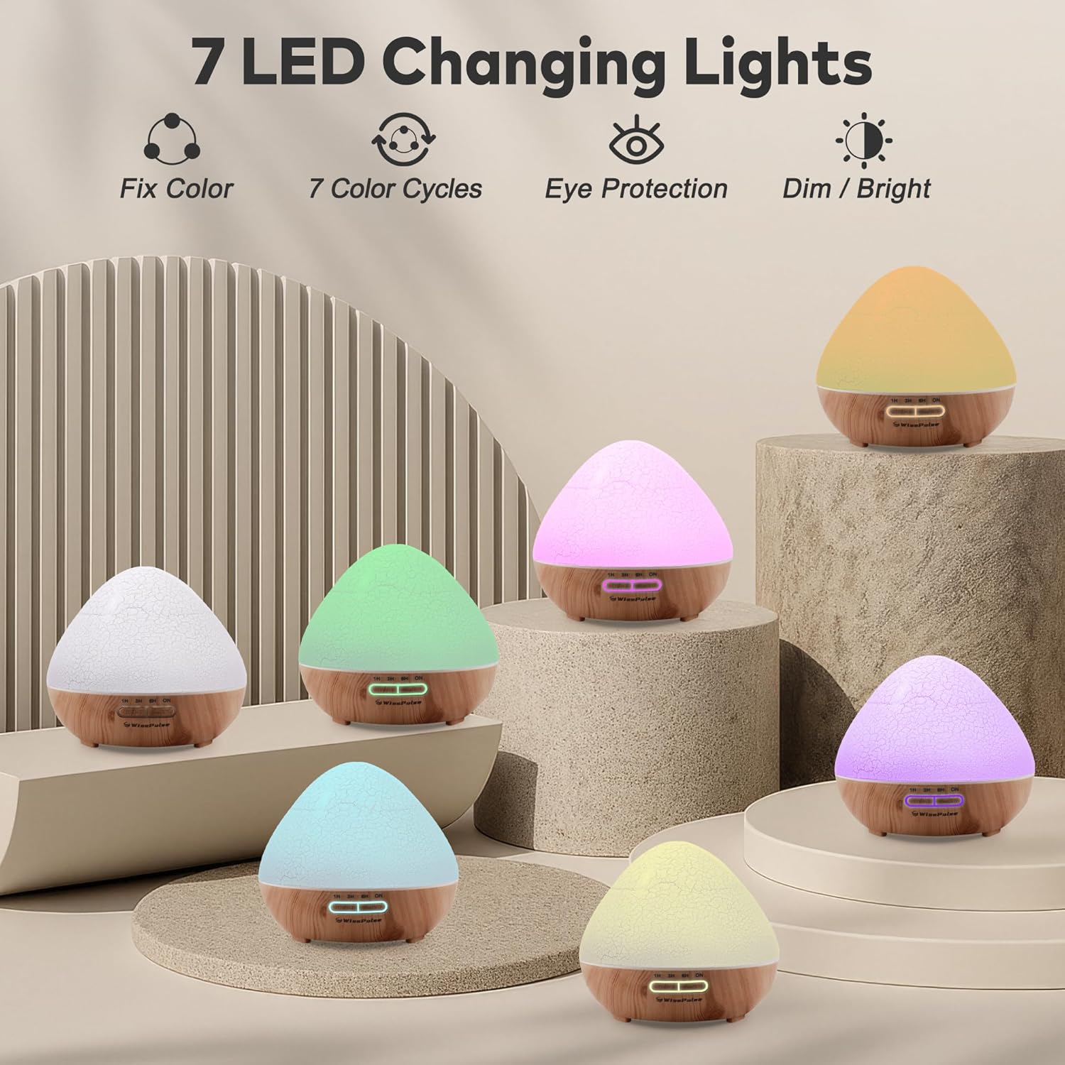 Essential Oil Diffuser for Home: 500ml Oil Diffuser 7 Colors Light Aroma Diffuser with Remote Control for Home, Office, Bedroom, Child’s Room