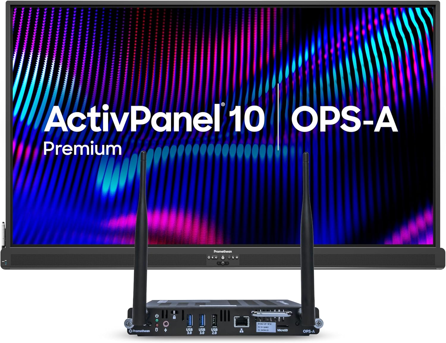 Promethean ActivPanel 10 Premium 86" High Specification Digital Whiteboard for Office or Class, 4K UHD, OS Flexible Device, Panel & Wall Mount Included, Bundled 4GB Android OPS, 3 Year Onsite Support