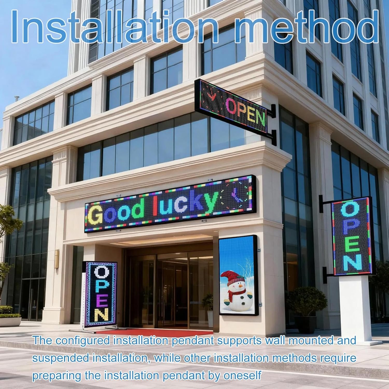 P10(26" * 14") Open Led Scrolling Sign Programmable Digital Outdoor Message Board Message Board Wifi Control Display Screen Matrix Panel Electronic For Business Full Color