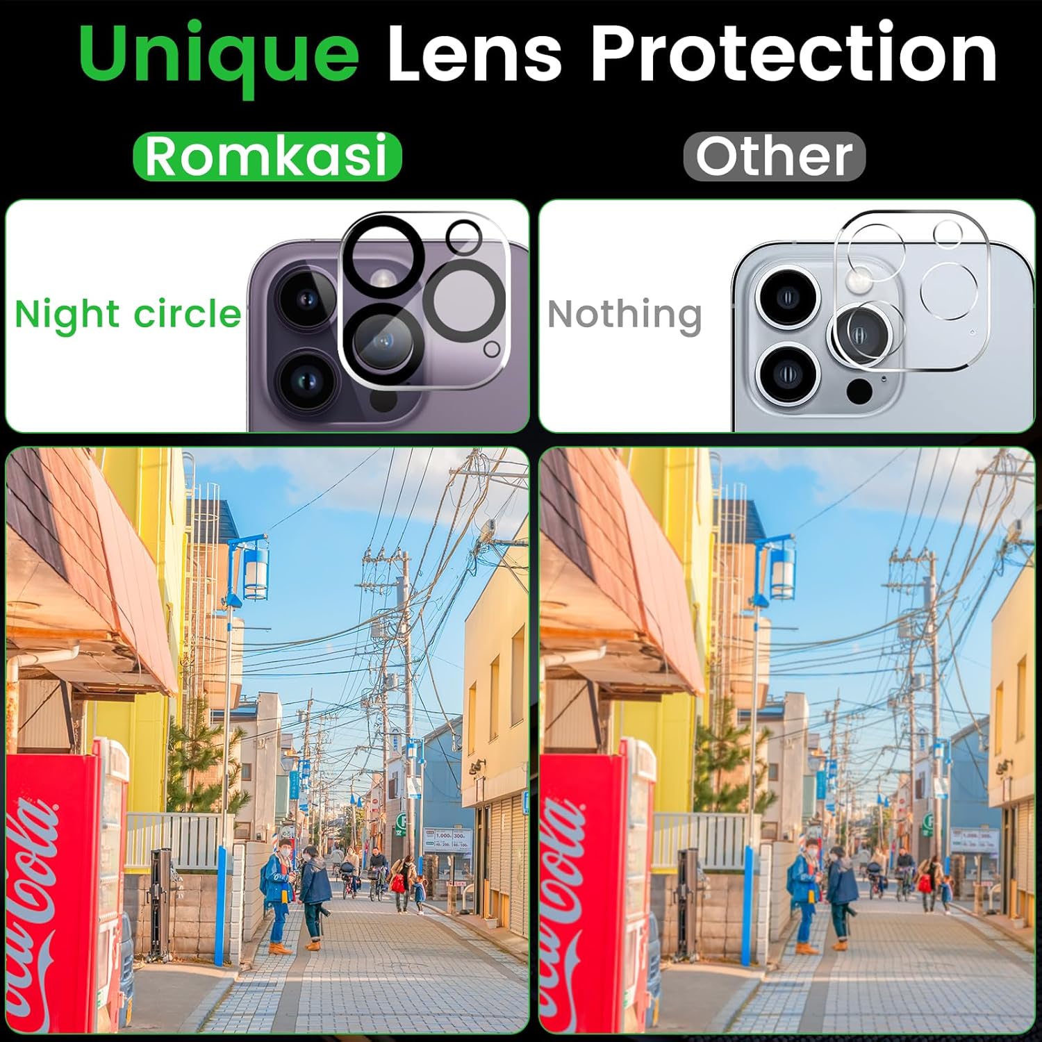 3 Pack Privacy Screen Protector for iPhone 14 Pro Max 6.7 Inch with 3 Pack Camera Lens Protector, Anti Spy Tempered Glass Film, Anti-Scratch, Touch Sensitive, Case Friendly