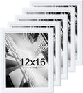 KTKDE 12x16 Picture Frame Set of 5, Wooden frames White, Vertical & Horizontal Wall Hanging for Wall Display,Studio Gallery Photo Frame for Photos, Posters & Art Prints
