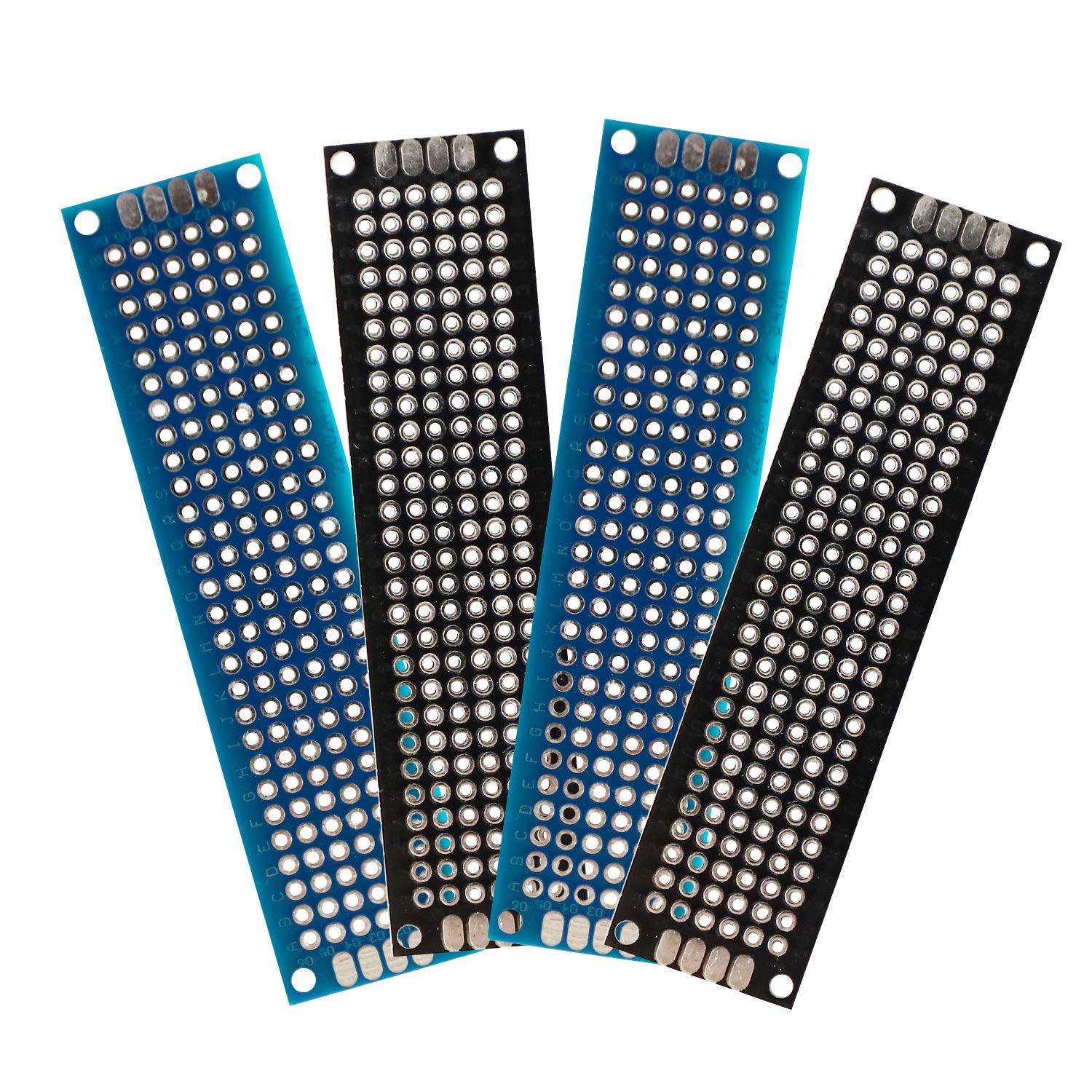 32 Pcs(2x8cm) Double Sided PCB Board Prototype Kit Soldering 2 Colour Universal Printed Circuit Board for DIY Soldering and Electronic Project